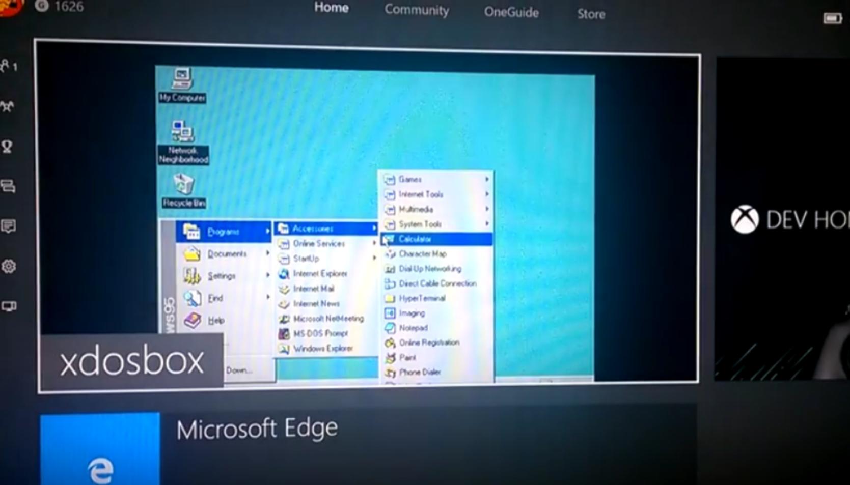 Запуск эмулятора пк на пк. Xbox Internet Explorer. Windows 95 DOSBOX. Эмулятор Windows 10 в браузере.