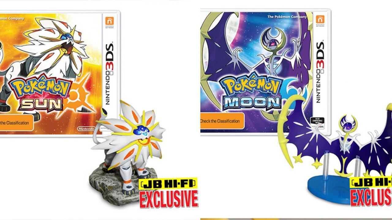 Legendary Pokemon Moon Sun Figures Are Exclusive To Jb Hi Fi