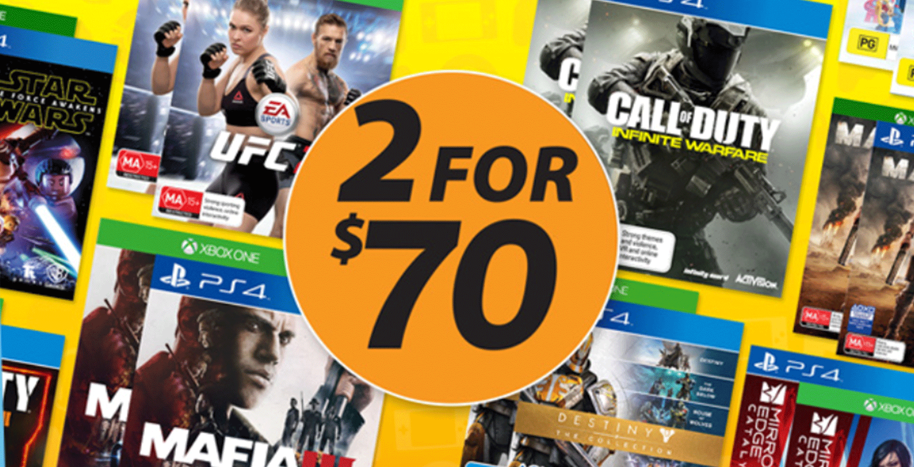 JB Hi-Fi Has A 2 For $70 Gaming Sale Too