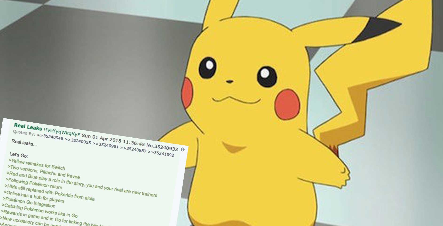 Someone Leaked Every Bit Of Pokemon Lets Go Information On