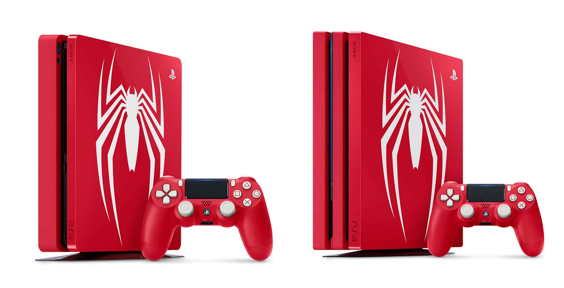 ps4 console with spiderman game
