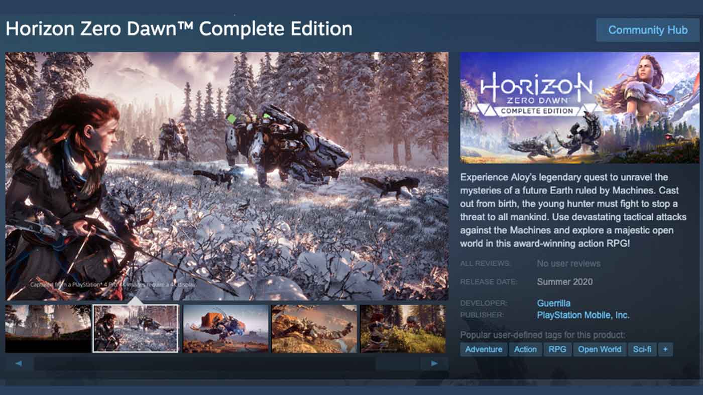 Buy Horizon Zero Dawn Complete Edition Steam