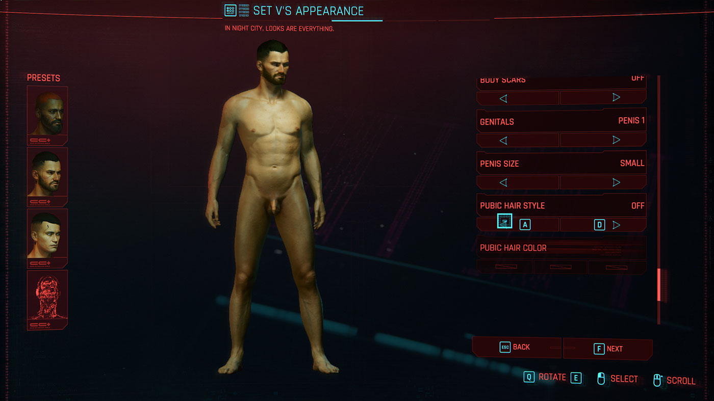 Cyberpunk male genitalia