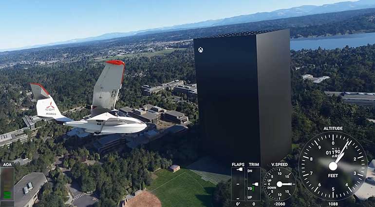 You Can Visit A Giant Xbox Series X Console In Microsoft Flight Simulator