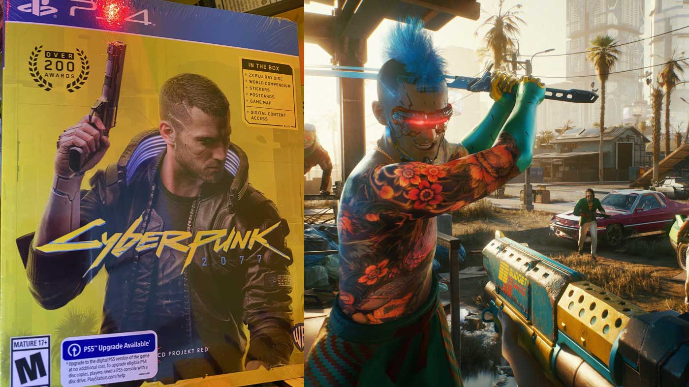 Cyberpunk 2077 + Map Guide Stickers & Postcards (PlayStation 4
