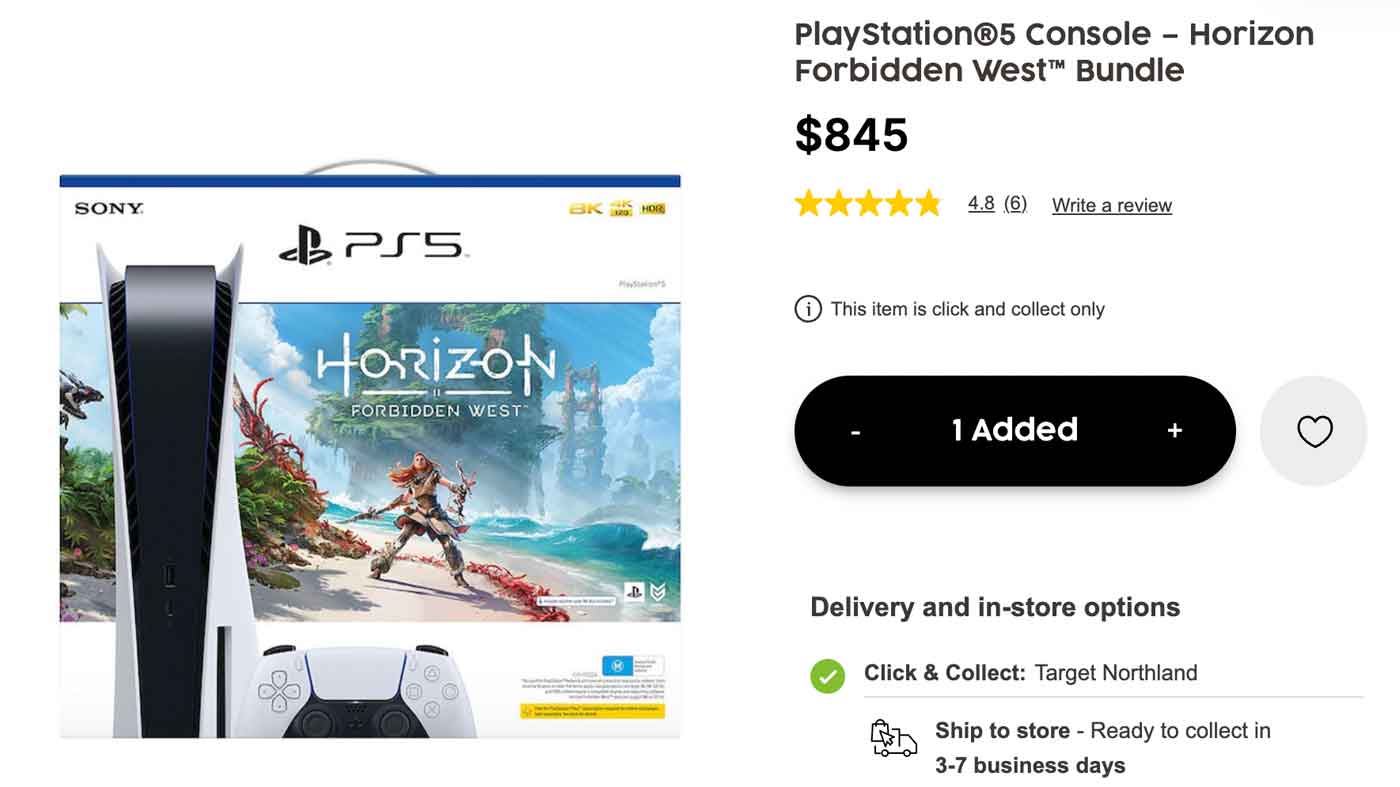 Playstation 5 Console Horizon Forbidden West Bundle : Target