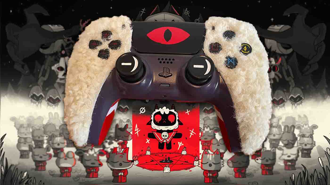 The Winner Of Our Custom Cult Of The Lamb DualSense Controller Competition