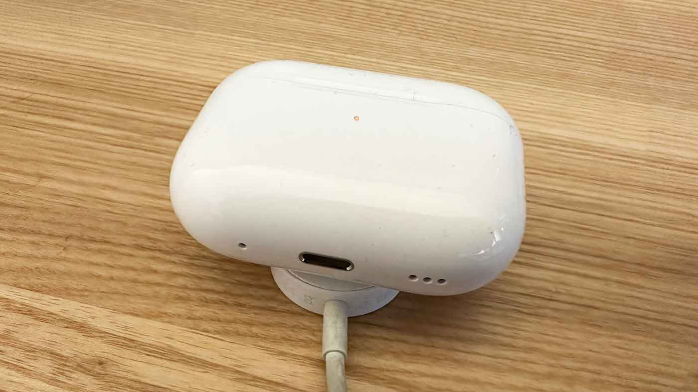 AirPods Pro Charging On An Apple Watch Charger