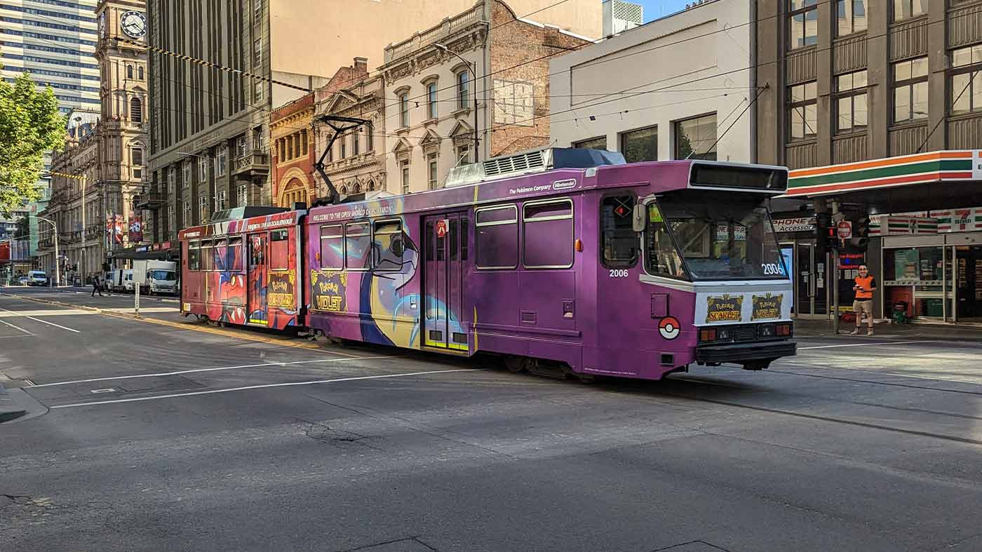 Catch This Pokémon Scarlet/Violet Tram Roaming Around Melbourne CBD - Press Start Australia