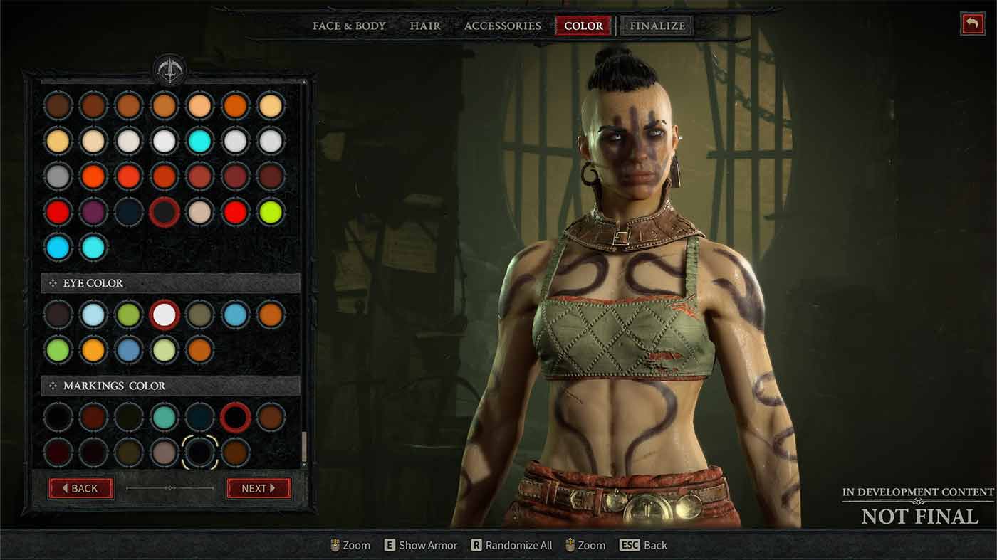 Diablo IV : personnalisation des personnages