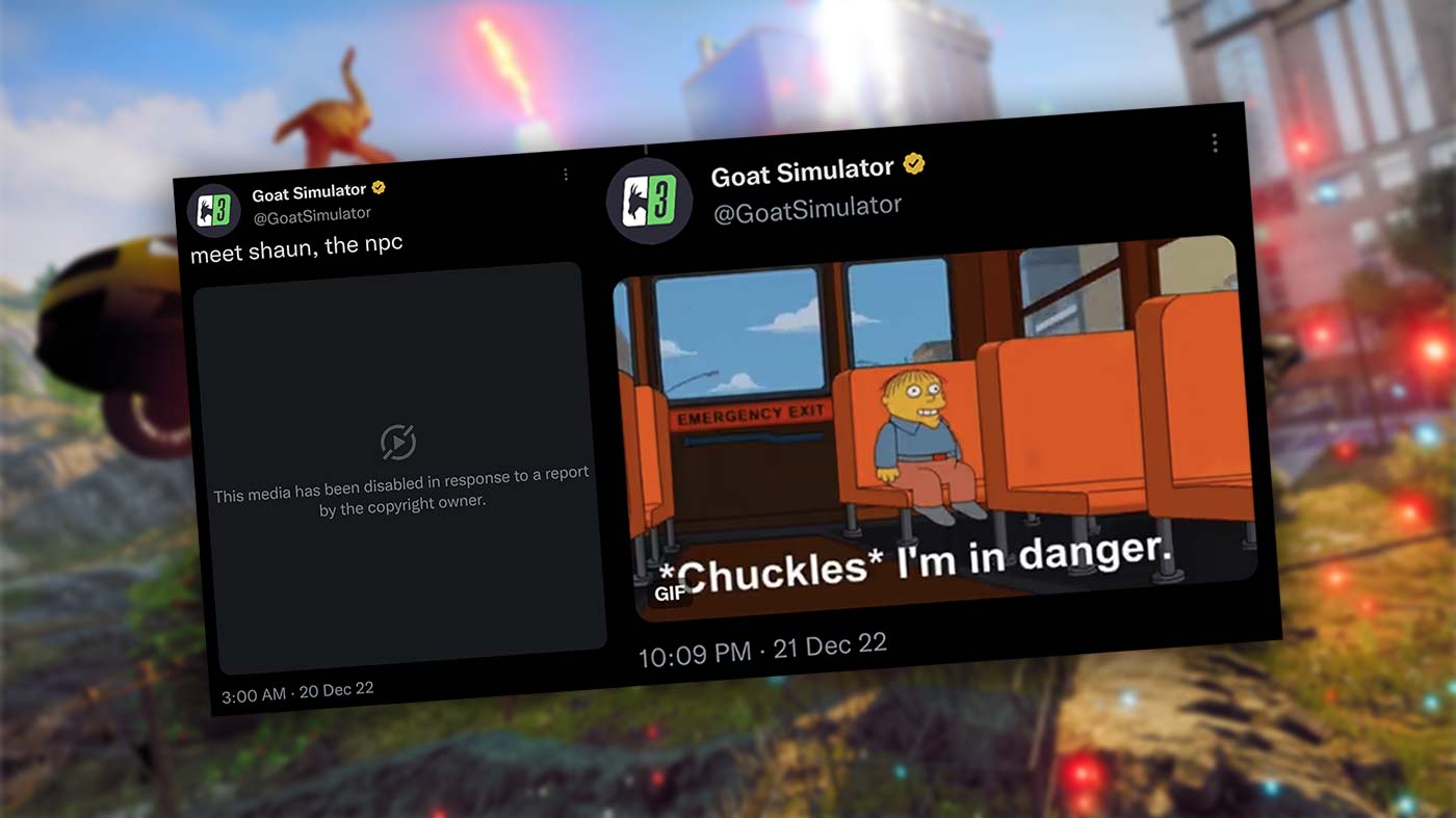 Goat Simulator 3 Ad Slapped With Take-Two Takedown Notice For
