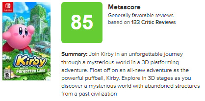 metacritic on X: Expect reviews for Kirby and the Forgotten Land