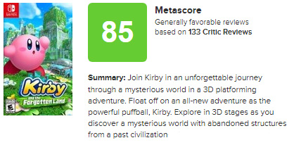 Kirby and the Forgotten Land - Metacritic