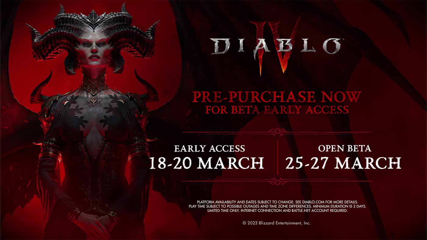 Diablo IV: Beta Access AU Dates