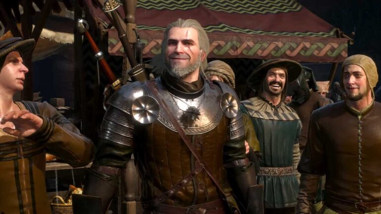 witcher 3 geralt smiling