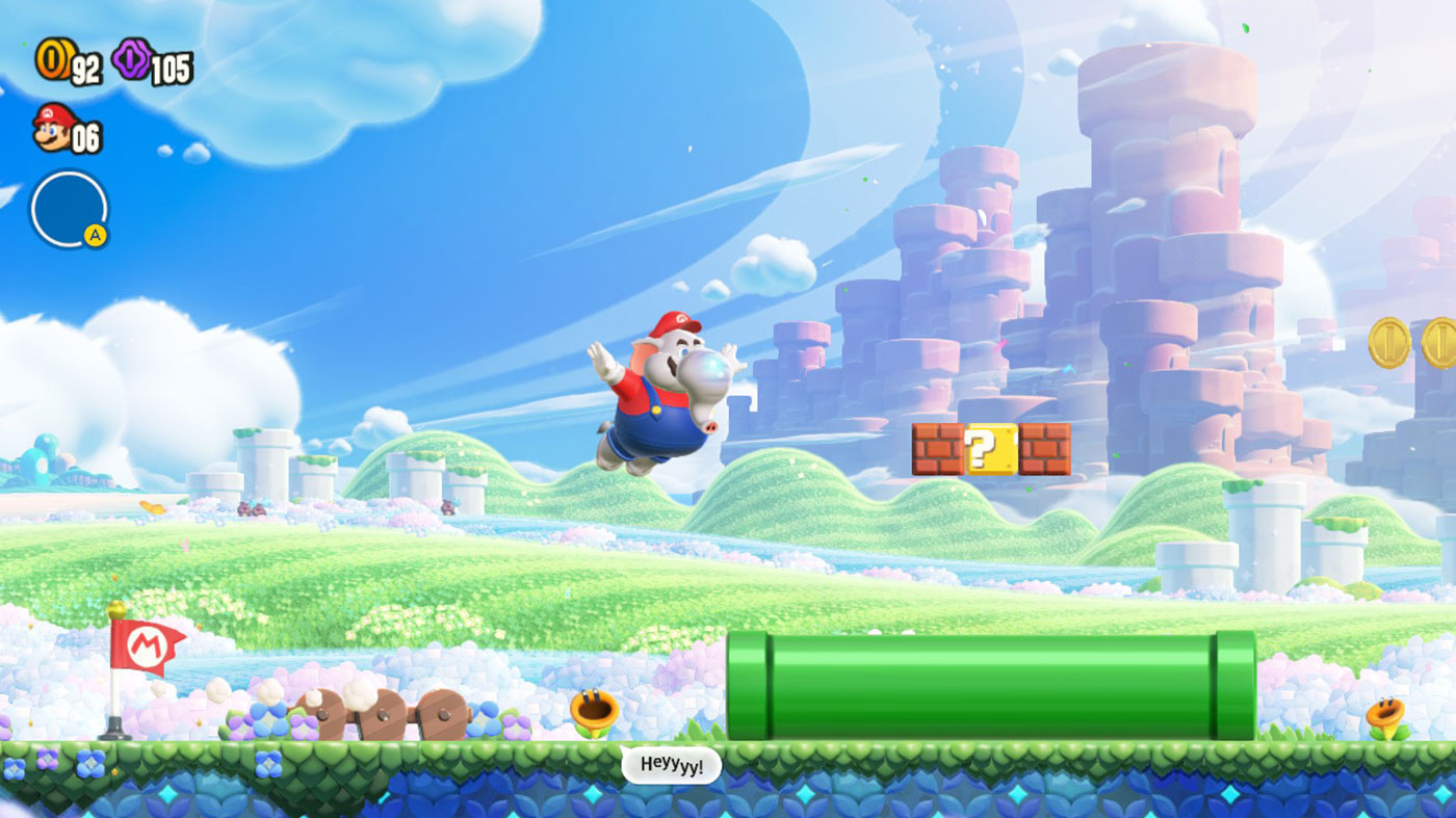 Super Mario Bros. Wonder Preview - Elephant Mario Long Jumping