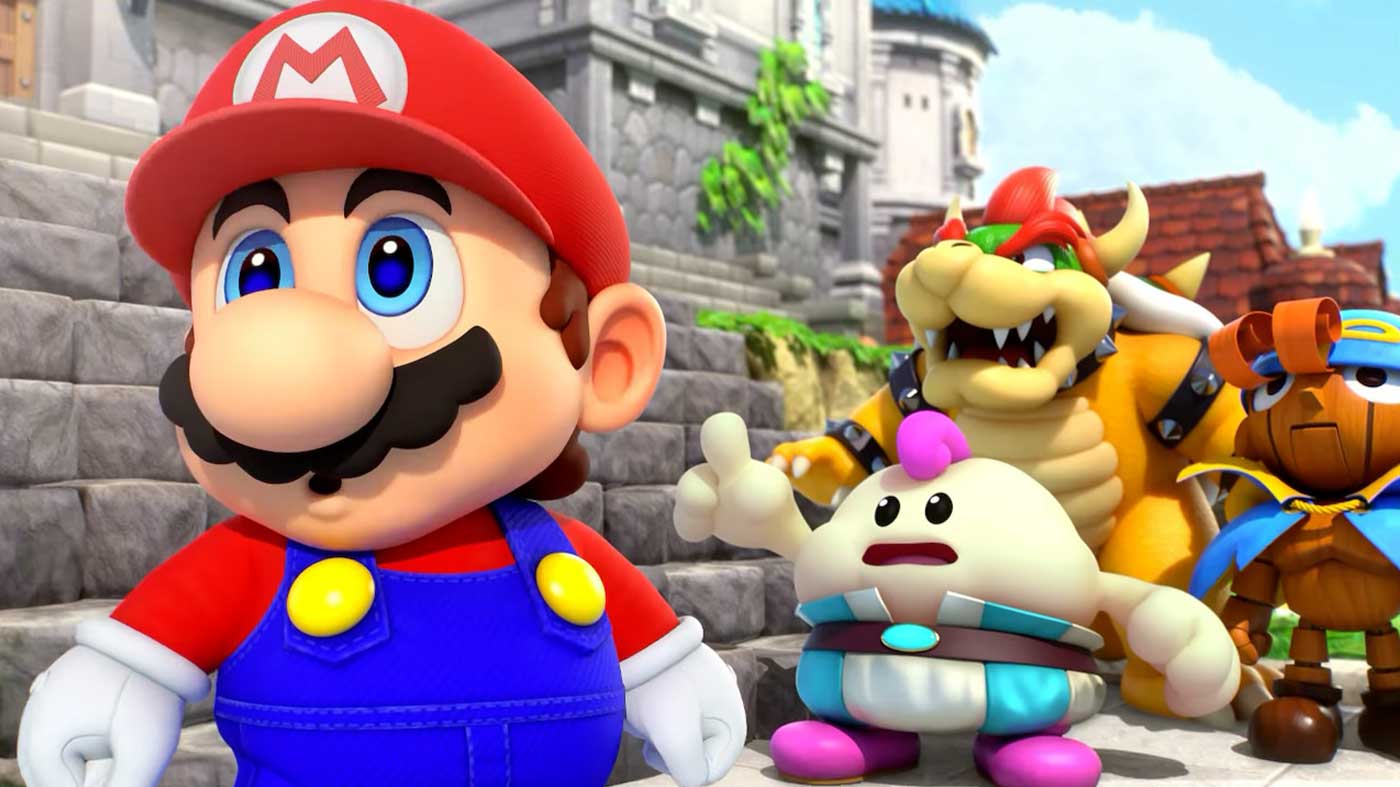 Super Mario RPG Review - Mario, Mallow, Bowser and Geno Are All Looking Out At Something