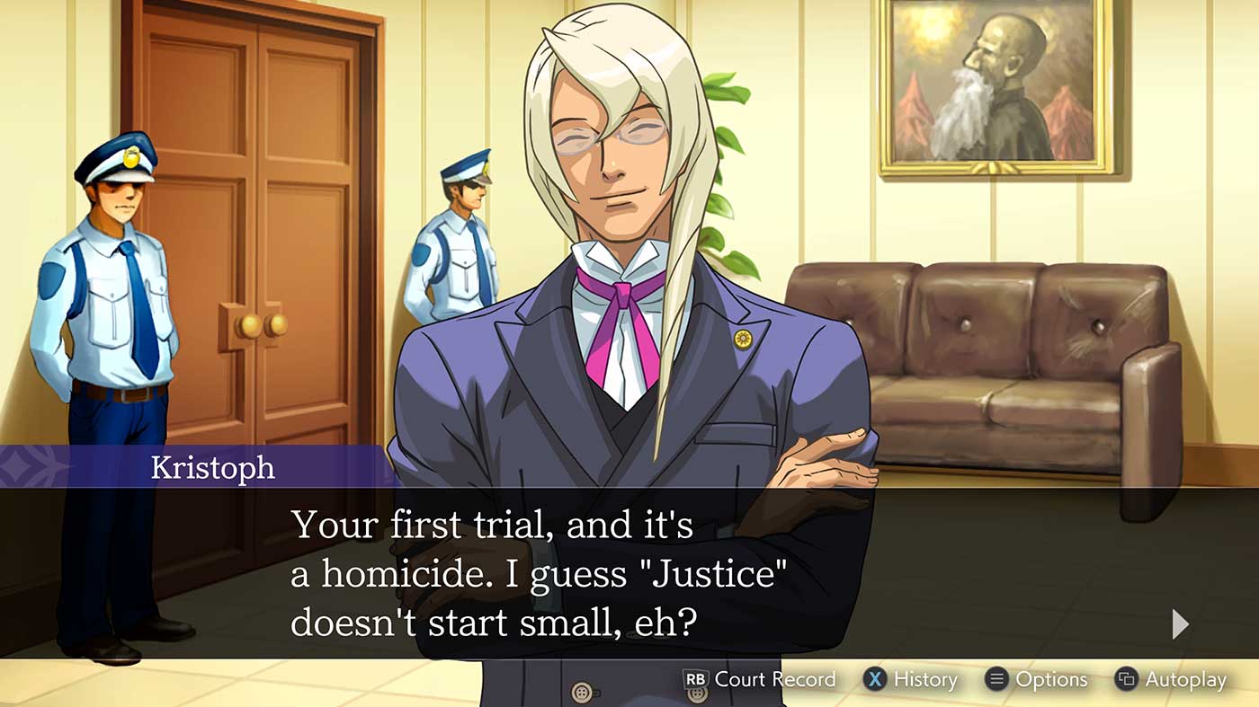 Apollo Justice: Ace Attorney Trilogy Preview - Kristoph Speaking To Apollo Justice
