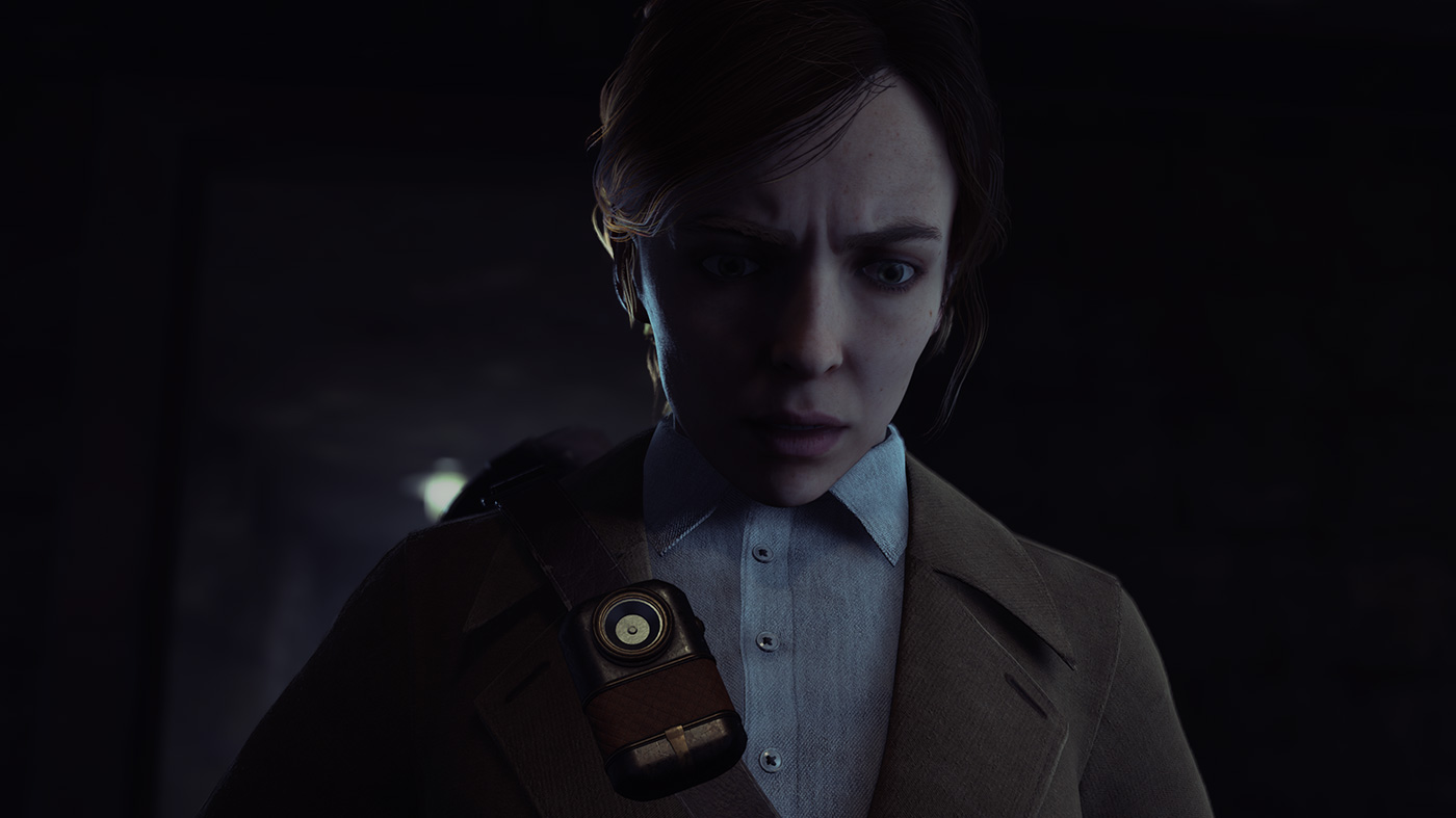 Alone In The Dark Remake Review - Emily Hartwood Looking Shocked After Making a Discovery