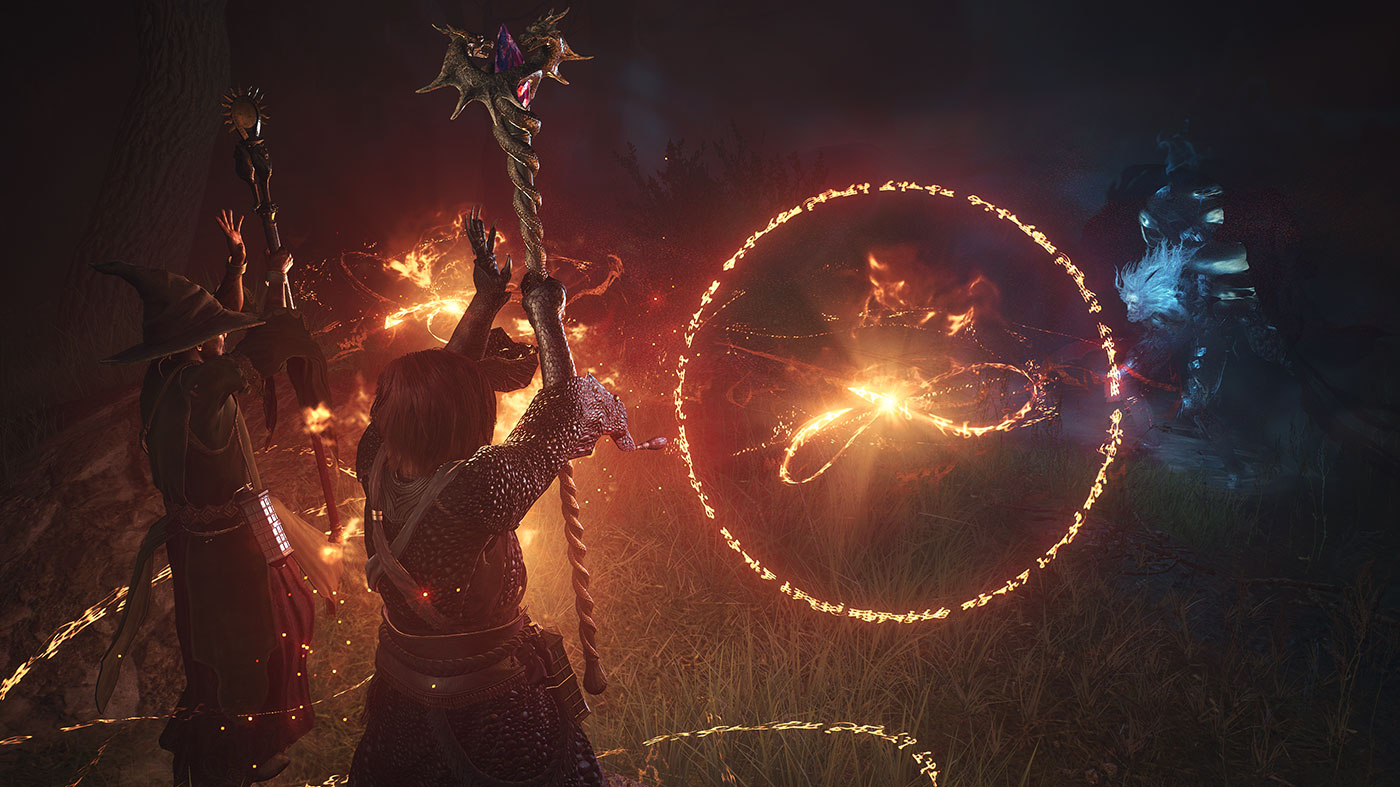 Dragon's Dogma II 2 Review - Two Sorcerors Are Incanting A Spell