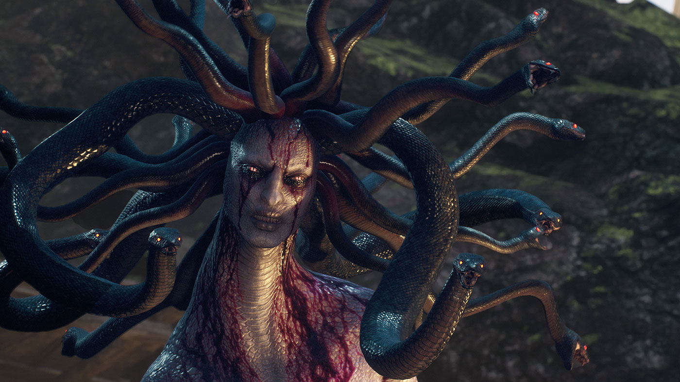 Dragon's Dogma II 2 Review - A Close-Up Of Medusa Staring Ominously