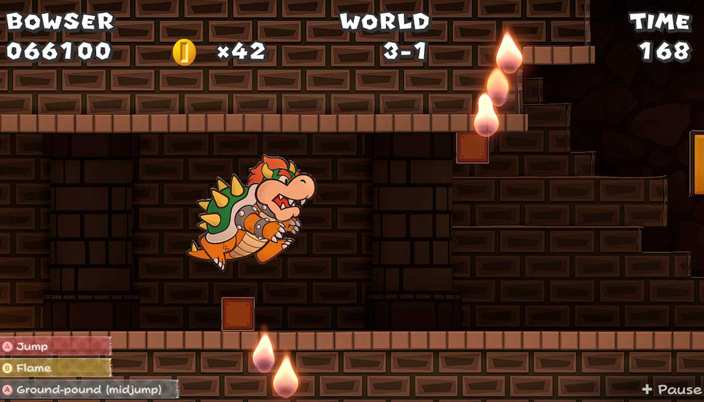 Paper Mario - The Thousand-Year Door Remake Review - Bowser Jumping Through The Castle