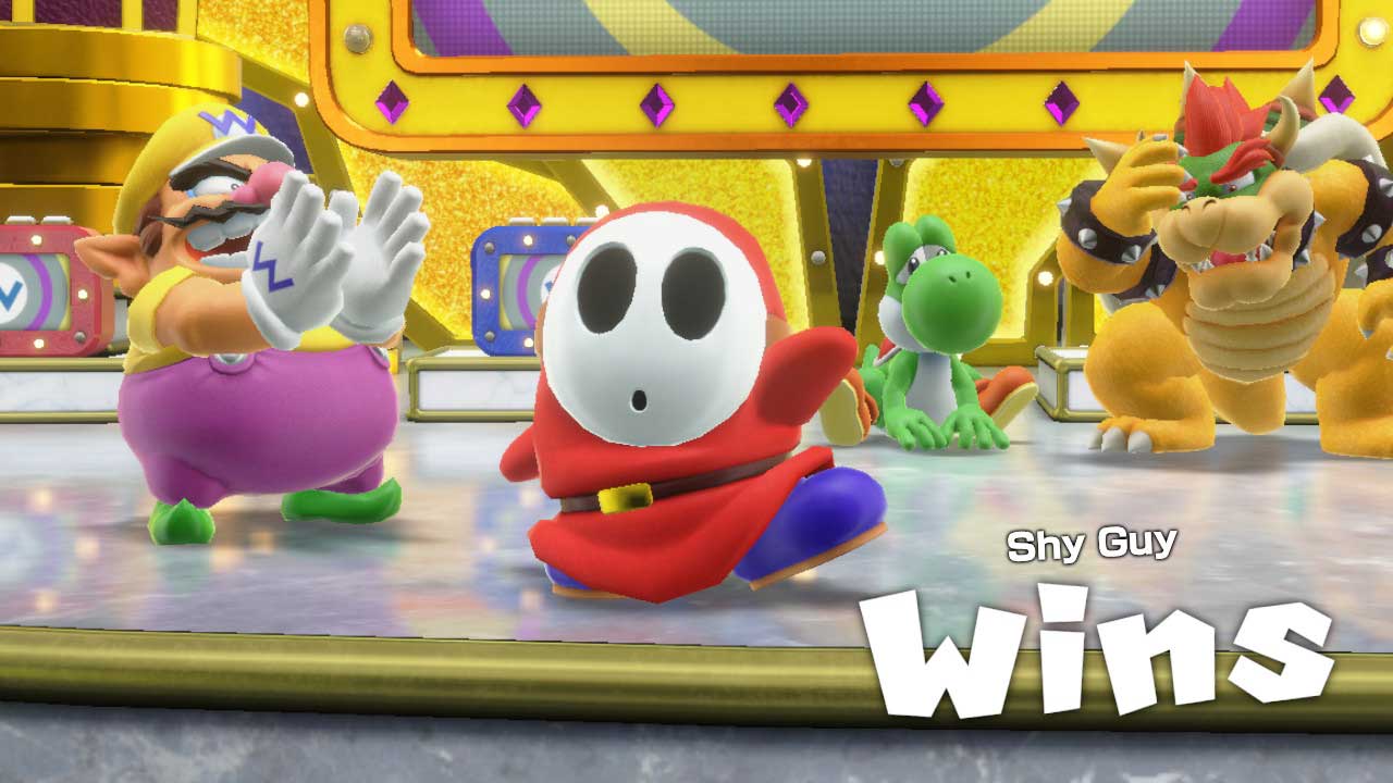 Super Mario Party Jamboree - Shy Guy Winning A Minigame