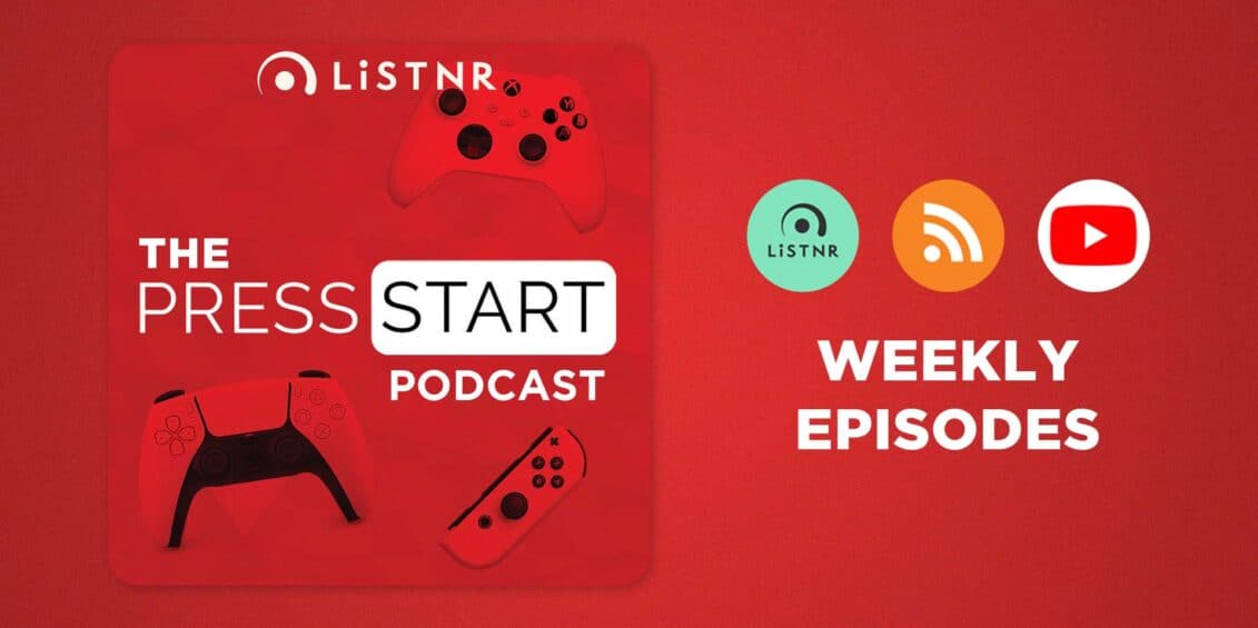 press start podcast header