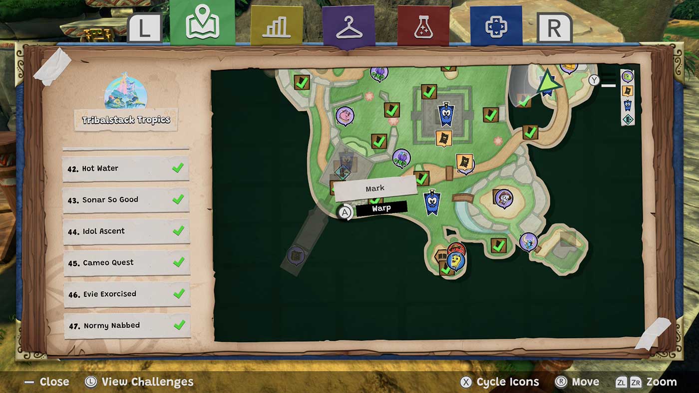 Yooka Replaylee Review - Map Screen