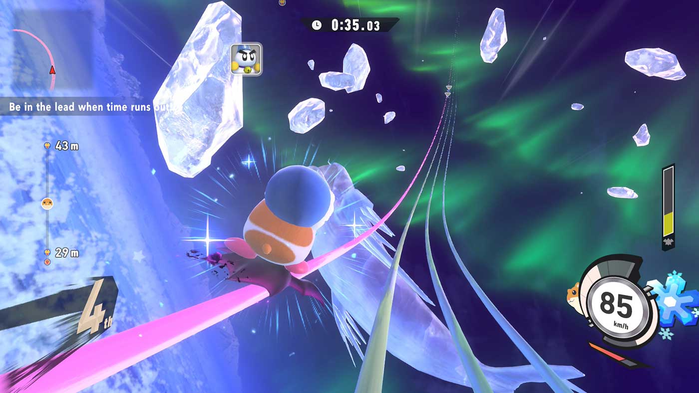 Kirby Air Riders Review - Ice Track Rails