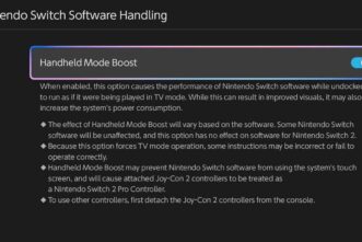 Nintendo Switch 2 Handheld Boost Mode