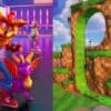 Crash Bandicoot and Spyro in Fortnite with Sonic map change.