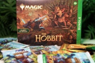 The Gathering and The Hobbit crossover game bundle with artwork.