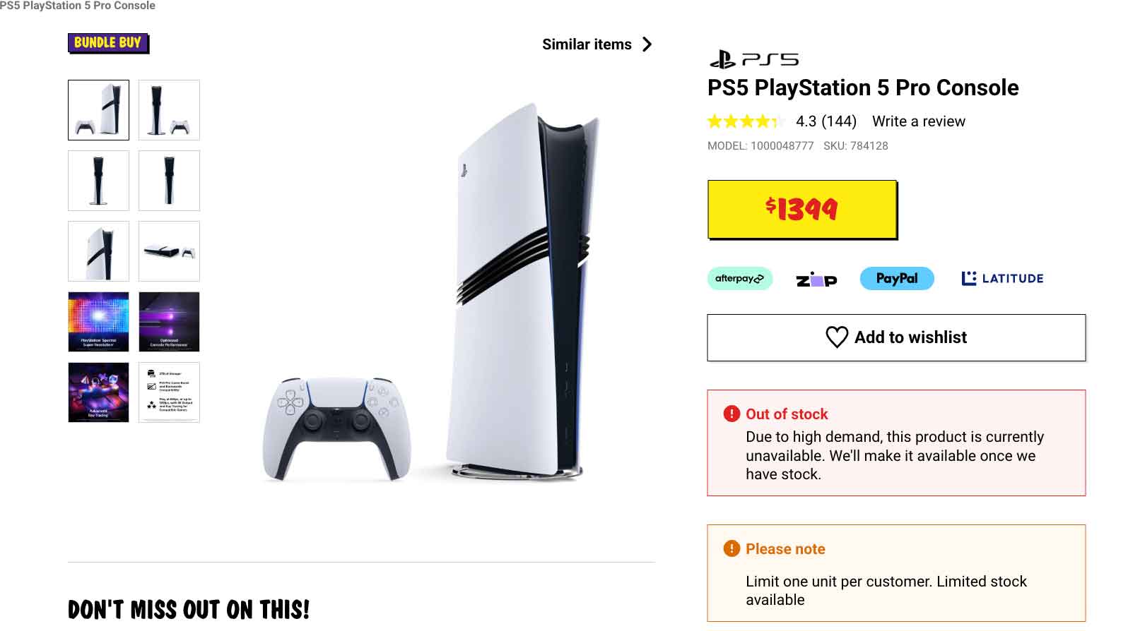 PS5 Pro Out Of Stock